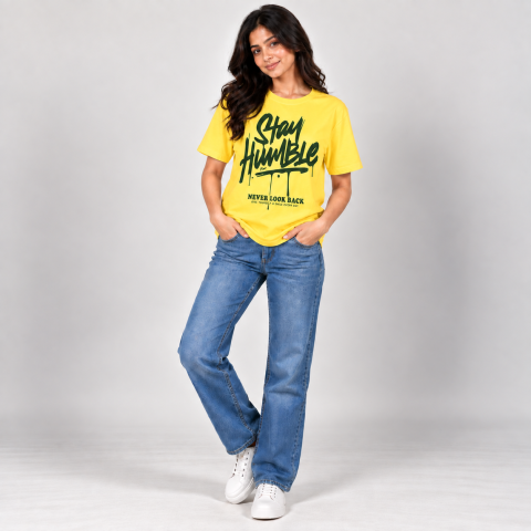 Stay Humble Graphic Printed T-Shirt for Women