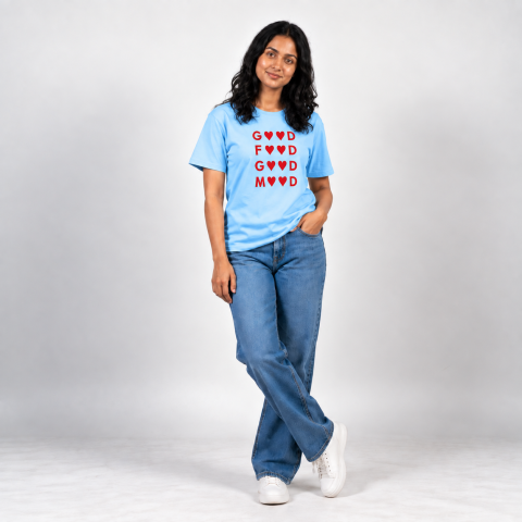 Good Food Graphic Printed T-Shirt for Women
