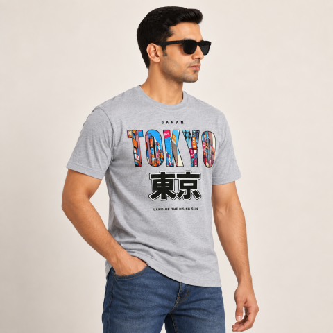 Tokyo Japan Graphic Printed T-Shirt for Men