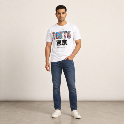 Tokyo Japan Graphic Printed T-Shirt for Men