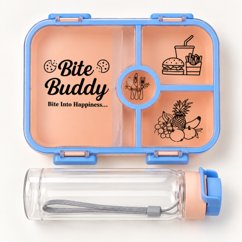Corporate Gift Bento Lunch Box and Water Bottle Set – Bite Buddy Edition