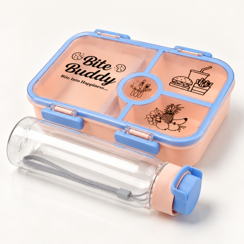 Corporate Gift Bento Lunch Box and Water Bottle Set – Bite Buddy Edition